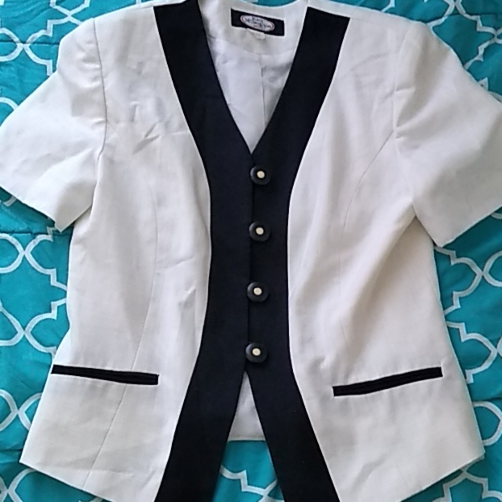 90's Kate McNaughton Petite linen look jacket (14)